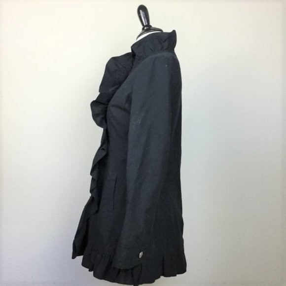 Stella Starr mid length Black Ruffle Jacket M with ruffles - Picture 4 of 7